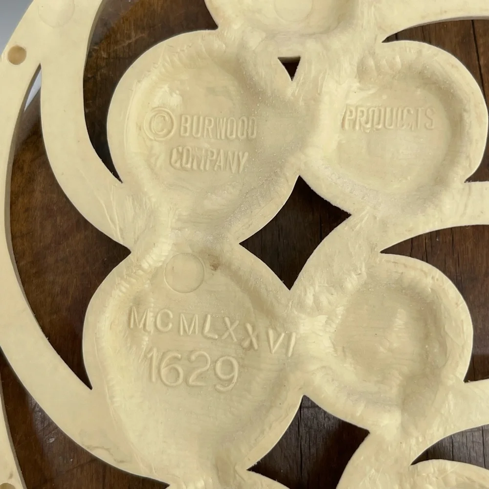 Vintage 1970s Burwood Products Co Elegant Cream Butterfly and Sconce Wall Decor
